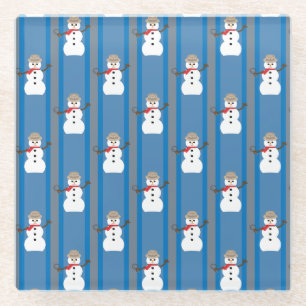 Leuke en Fancy Sneeuwman Detective Glazen Onderzetter