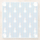 Leuke en Fancy Sneeuwman Detective Glazen Onderzetter (Achterkant)