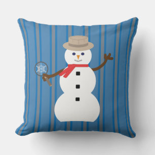 Leuke en Fancy Sneeuwman Detective Kussen