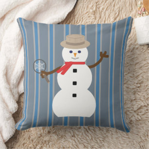 Leuke en Fancy Sneeuwman Detective Kussen