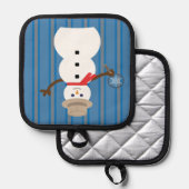 Leuke en Fancy Sneeuwman Detective Pannenlap (Voorkant / Achterkant)