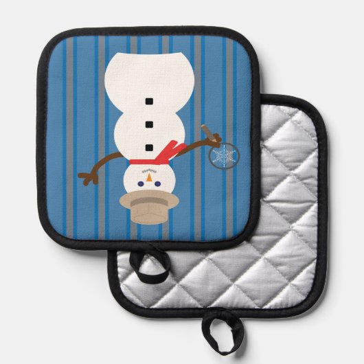 Leuke en Fancy Sneeuwman Detective Pannenlap (Voorkant / Achterkant)