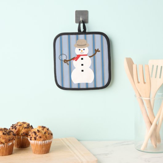 Leuke en Fancy Sneeuwman Detective Pannenlap (Insitu(Ophanging))