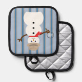 Leuke en Fancy Sneeuwman Detective Pannenlap (Voorkant / Achterkant)