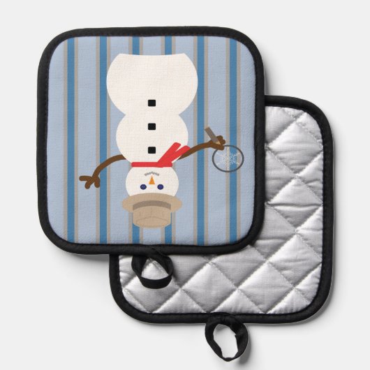 Leuke en Fancy Sneeuwman Detective Pannenlap (Voorkant / Achterkant)