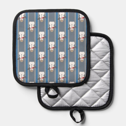 Leuke en Fancy Sneeuwman Detective Pannenlap (Voorkant / Achterkant)