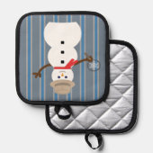 Leuke en Fancy Sneeuwman Detective Pannenlap (Voorkant / Achterkant)