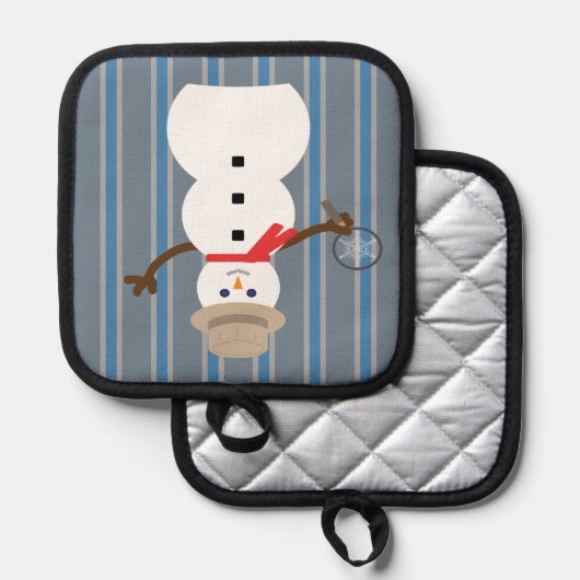 Leuke en Fancy Sneeuwman Detective Pannenlap (Voorkant / Achterkant)