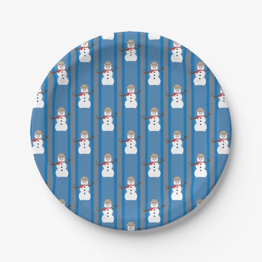 Leuke en Fancy Sneeuwman Detective Papieren Bordje (Voorkant)