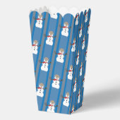 Leuke en Fancy Sneeuwman Detective Popcorn Bedankdoosjes (Achterkant)