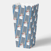 Leuke en Fancy Sneeuwman Detective Popcorn Bedankdoosjes (Achterkant)