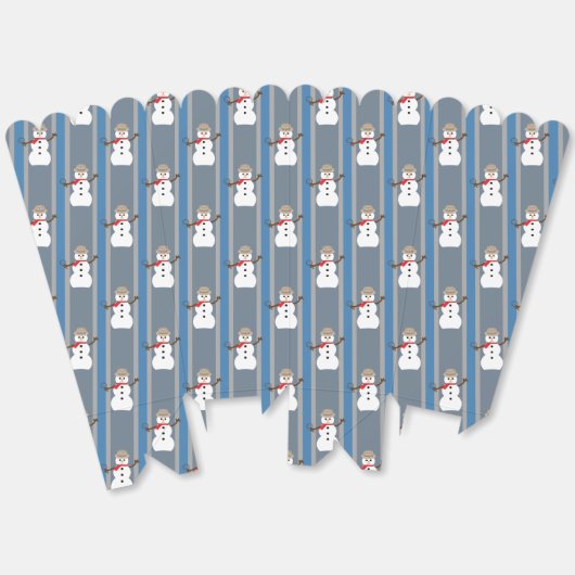 Leuke en Fancy Sneeuwman Detective Popcorn Bedankdoosjes (Ongevouwen)
