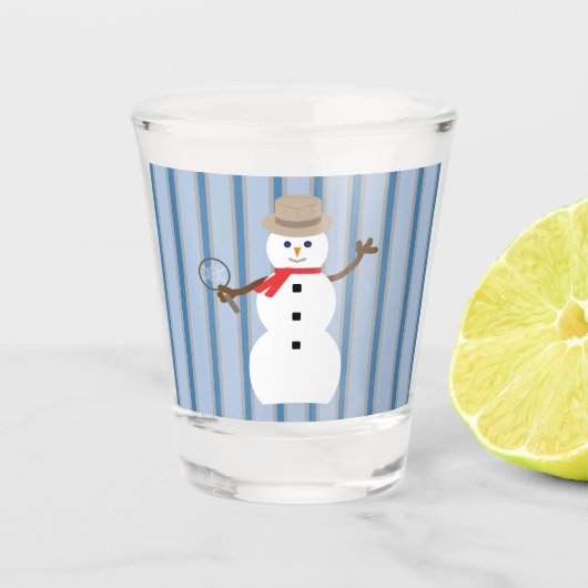 Leuke en Fancy Sneeuwman Detective Shot Glas (Voorkant)