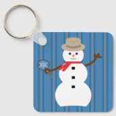 Leuke en Fancy Sneeuwman Detective Sleutelhanger (Voorkant)