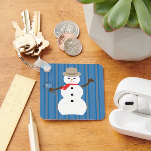 Leuke en Fancy Sneeuwman Detective Sleutelhanger (Bureau)