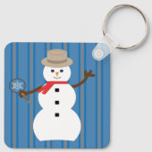 Leuke en Fancy Sneeuwman Detective Sleutelhanger (Achterkant)