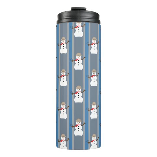Leuke en Fancy Sneeuwman Detective Thermosbeker (Voorkant)