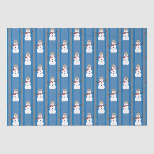 Leuke en Fancy Sneeuwman Detective Tissuepapier (Voorkant)