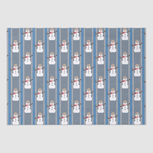 Leuke en Fancy Sneeuwman Detective Tissuepapier (Voorkant)