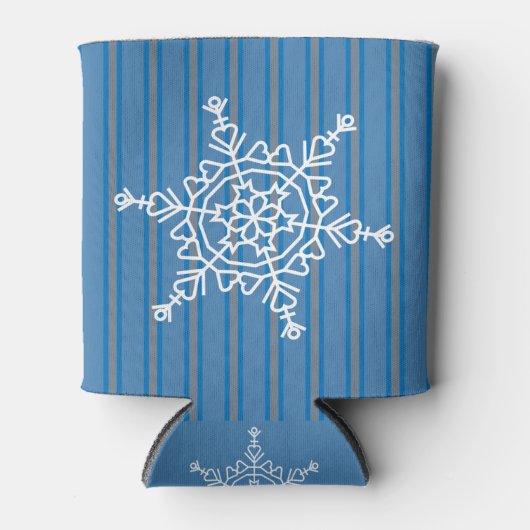 Leuke en Fancy Sneeuwvlok Blikjeskoeler (Voorkant)