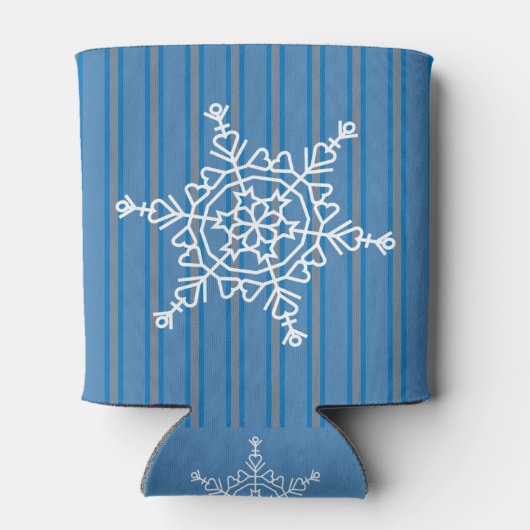 Leuke en Fancy Sneeuwvlok Blikjeskoeler (Achterkant)