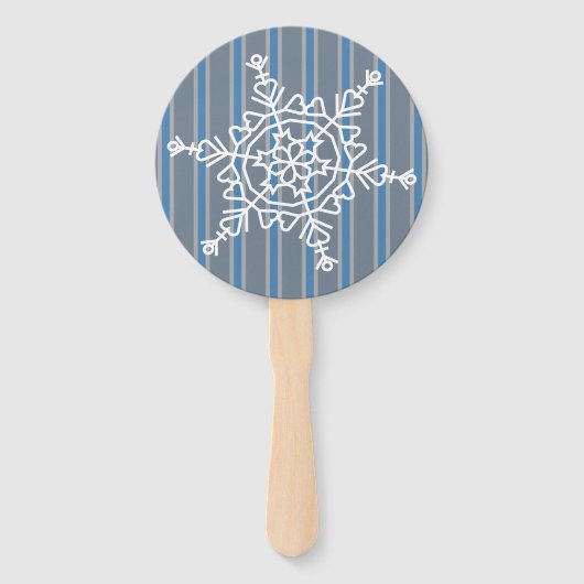 Leuke en Fancy Sneeuwvlok Handwaaier (Voorkant)