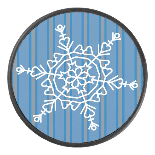 Leuke en Fancy Sneeuwvlok Hockey Puck (Voorkant)