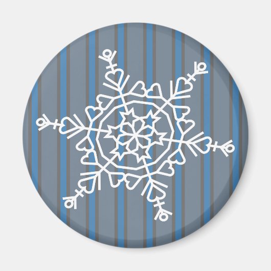 Leuke en Fancy Sneeuwvlok Magneet (Voorkant)