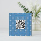 Leuke en Fancy Sneeuwvlok QR Code Kaart (Staand voorkant)