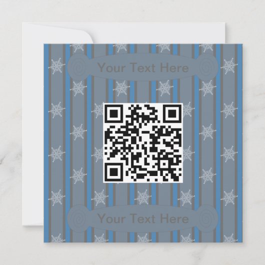 Leuke en Fancy Sneeuwvlok QR Code Kaart (Voorkant)