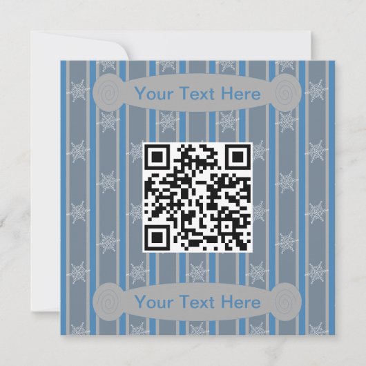 Leuke en Fancy Sneeuwvlok QR Code Kaart (Voorkant)