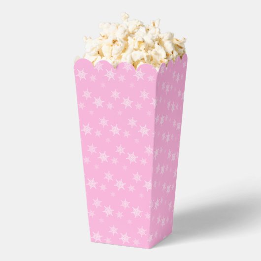 Leuke en Fancy Sneeuwvlok Roze Popcorn Bedankdoosjes (Popped)