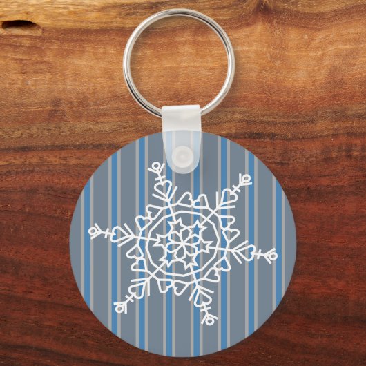 Leuke en Fancy Sneeuwvlok Sleutelhanger (Voorkant)