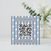 Leuke en Fancy Snowman Detective QR Code Kaart (Staand voorkant)