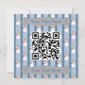Leuke en Fancy Snowman Detective QR Code Kaart (Voorkant)