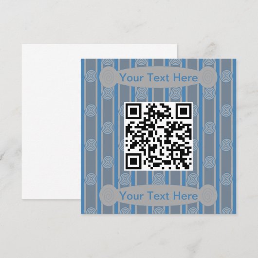 Leuke en Fancy Spiral QR Code Kaart (Voorkant / Achterkant)