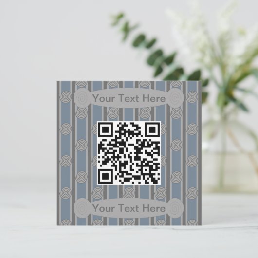 Leuke en Fancy Spiral QR Code Kaart (Staand voorkant)