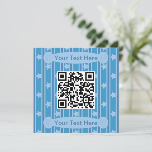 Leuke en Fancy Star QR Code Kaart (Staand voorkant)