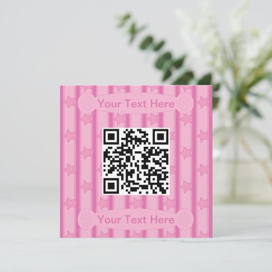 Leuke en Fancy Star QR Code Kaart (Staand voorkant)