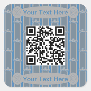 Leuke en Fancy Truck QR Code Vierkante Sticker