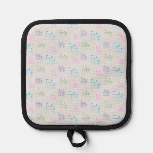 Leuke en Fancy Ukulele Tuning Song Muziek Note Pannenlap (Voorkant)