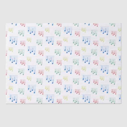 Leuke en Fancy Ukulele Tuning Song Muziek Note Tissuepapier (Voorkant)