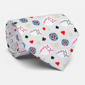 Leuke en Fancy Vegas Poker Stropdas (Opgerold)