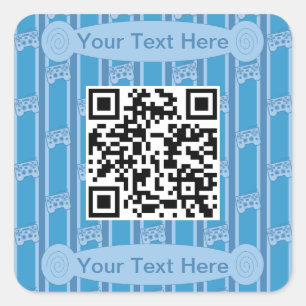 Leuke en Fancy Video Game Controller QR Code Vierkante Sticker