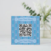 Leuke en Fancy Vredesteken QR Code Kaart (Staand voorkant)