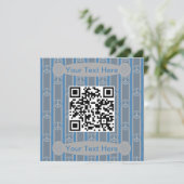 Leuke en Fancy Vredesteken QR Code Kaart (Staand voorkant)