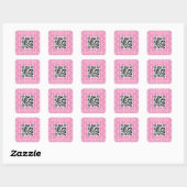 Leuke en Fancy Vredesteken QR Code Vierkante Sticker (Vel)