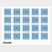 Leuke en Fancy Vredesteken QR Code Vierkante Sticker (Vel)