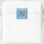 Leuke en Fancy Vredesteken QR Code Vierkante Sticker (Tas)