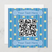 Leuke en Fancy Yellow Star QR Code Kaart (Voorkant / Achterkant)